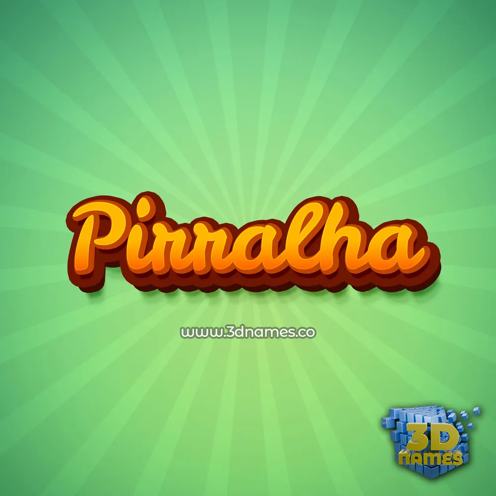 pirralha in Green Rays style - 3D name wallpaper