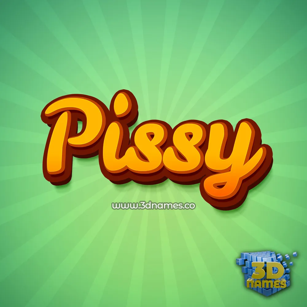 pissy in Green Rays style - 3D name wallpaper