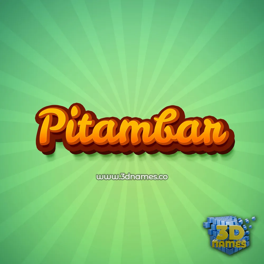 pitambar in Green Rays style - 3D name wallpaper
