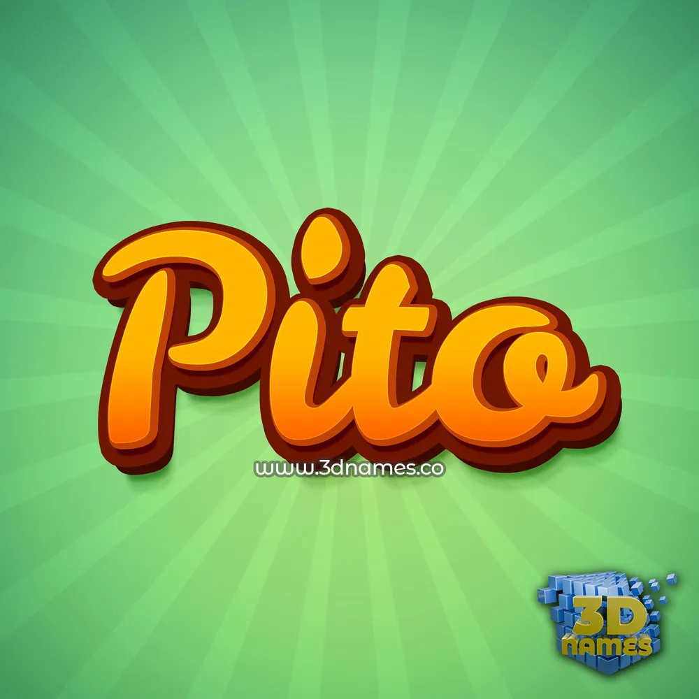 pito in Green Rays style - 3D name wallpaper