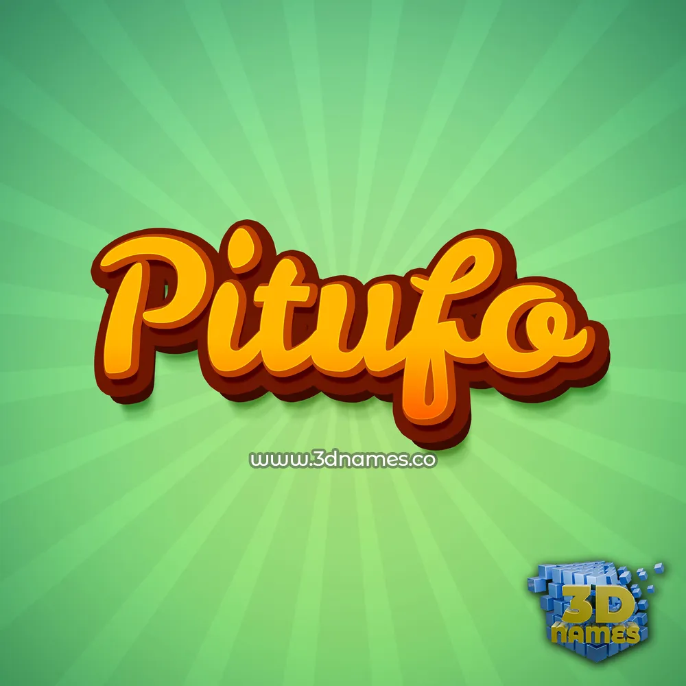 pitufo in Green Rays style - 3D name wallpaper
