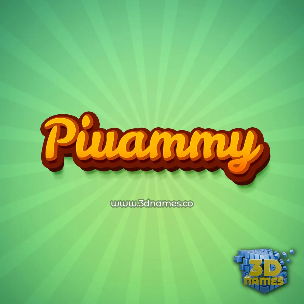 piuammy in Green Rays style - 3D name wallpaper