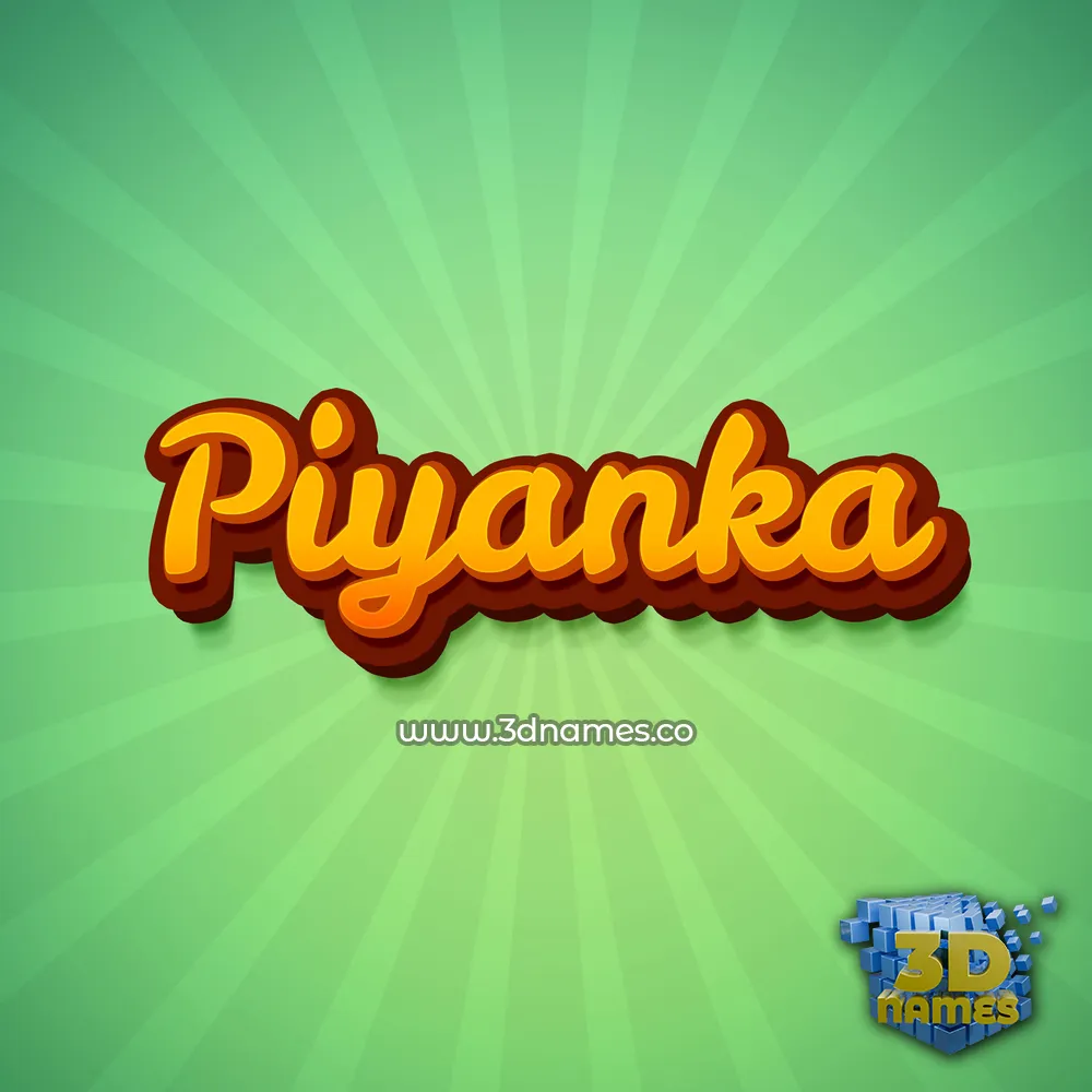 piyanka in Green Rays style - 3D name wallpaper