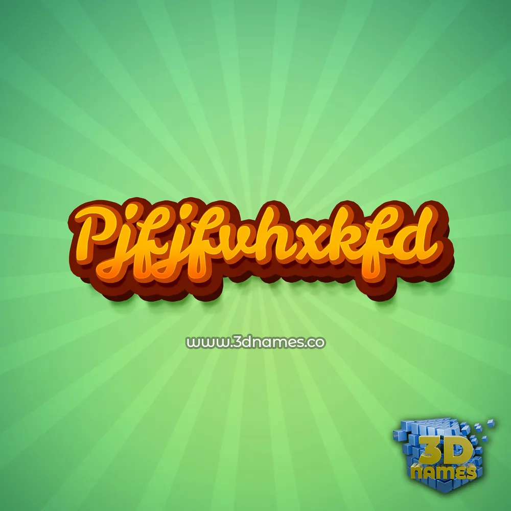pjfjfvhxkfd in Green Rays style - 3D name wallpaper