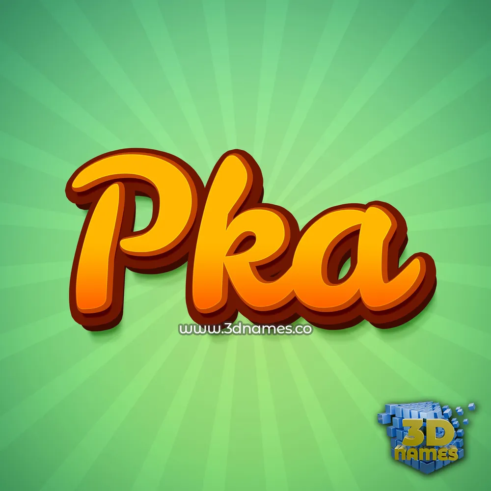 pka in Green Rays style - 3D name wallpaper