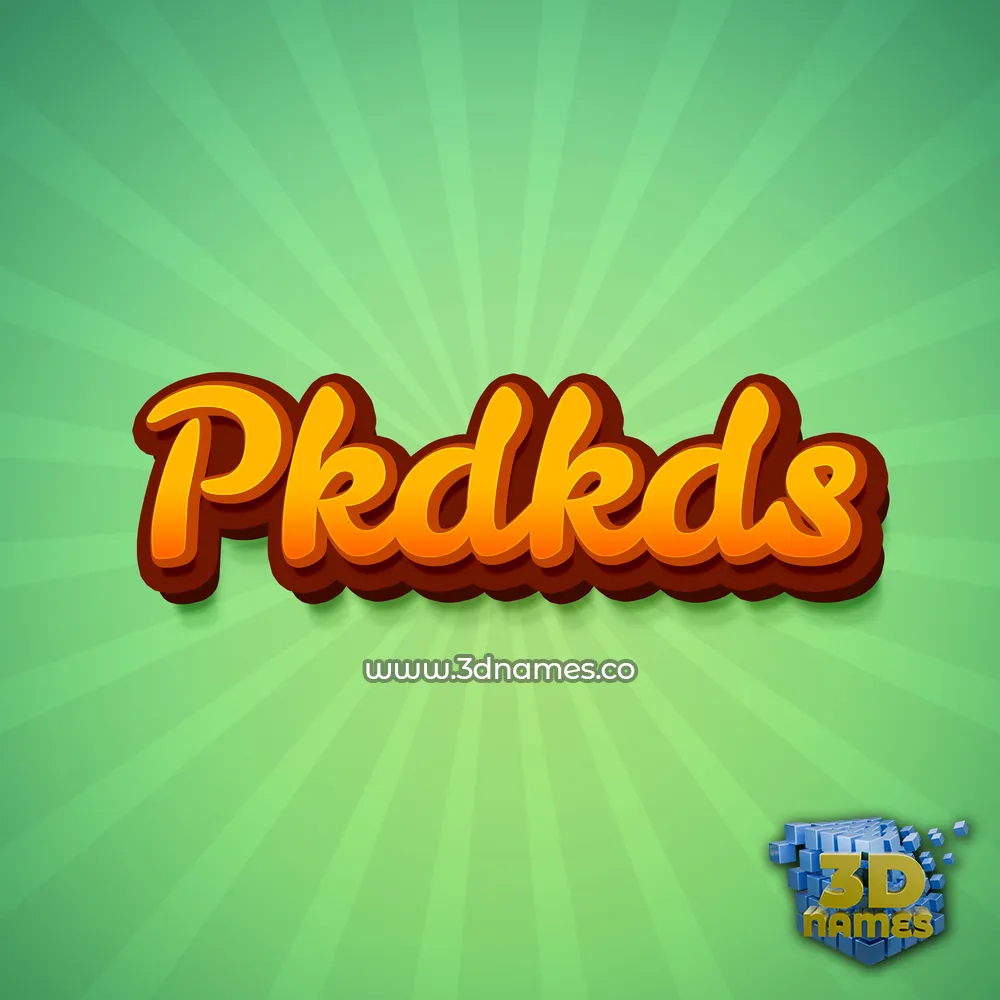 pkdkds in Green Rays style - 3D name wallpaper
