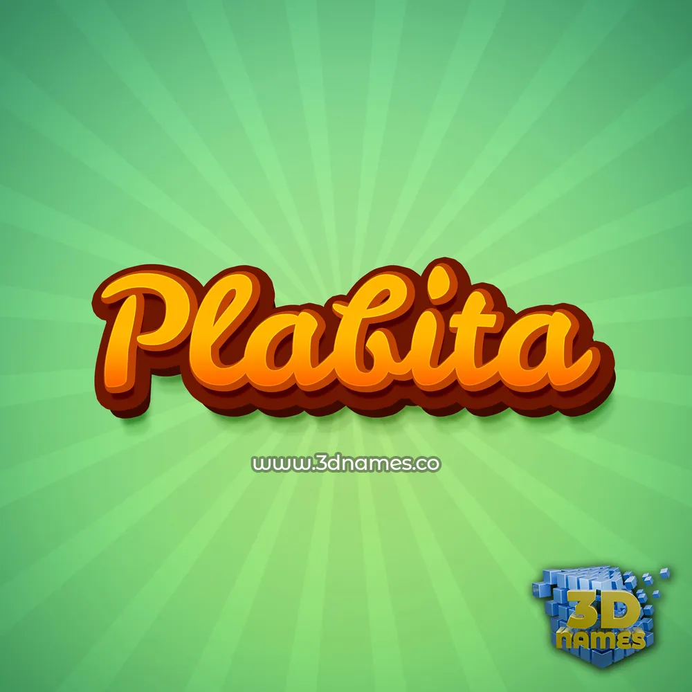 plabita in Green Rays style - 3D name wallpaper