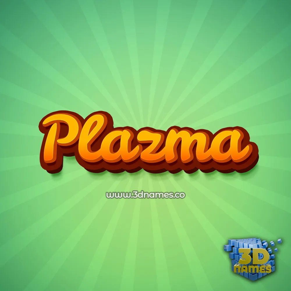 plazma in Green Rays style - 3D name wallpaper