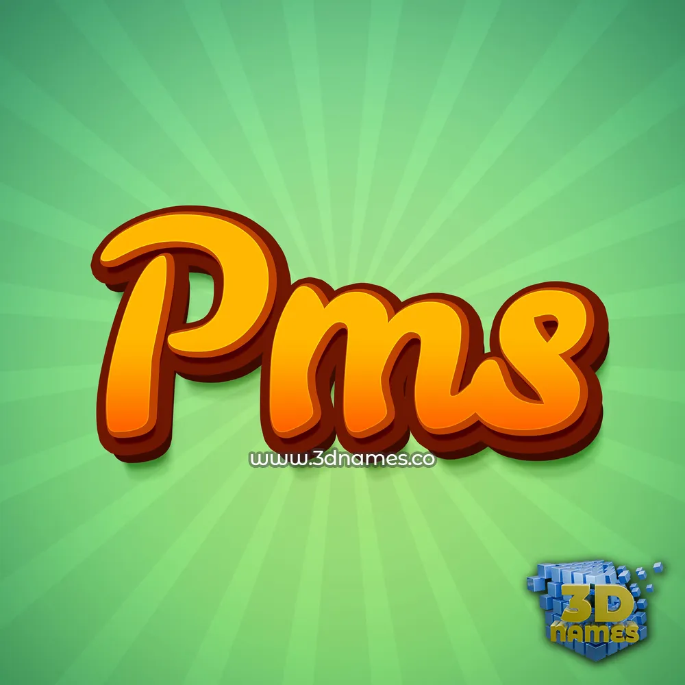 pms in Green Rays style - 3D name wallpaper