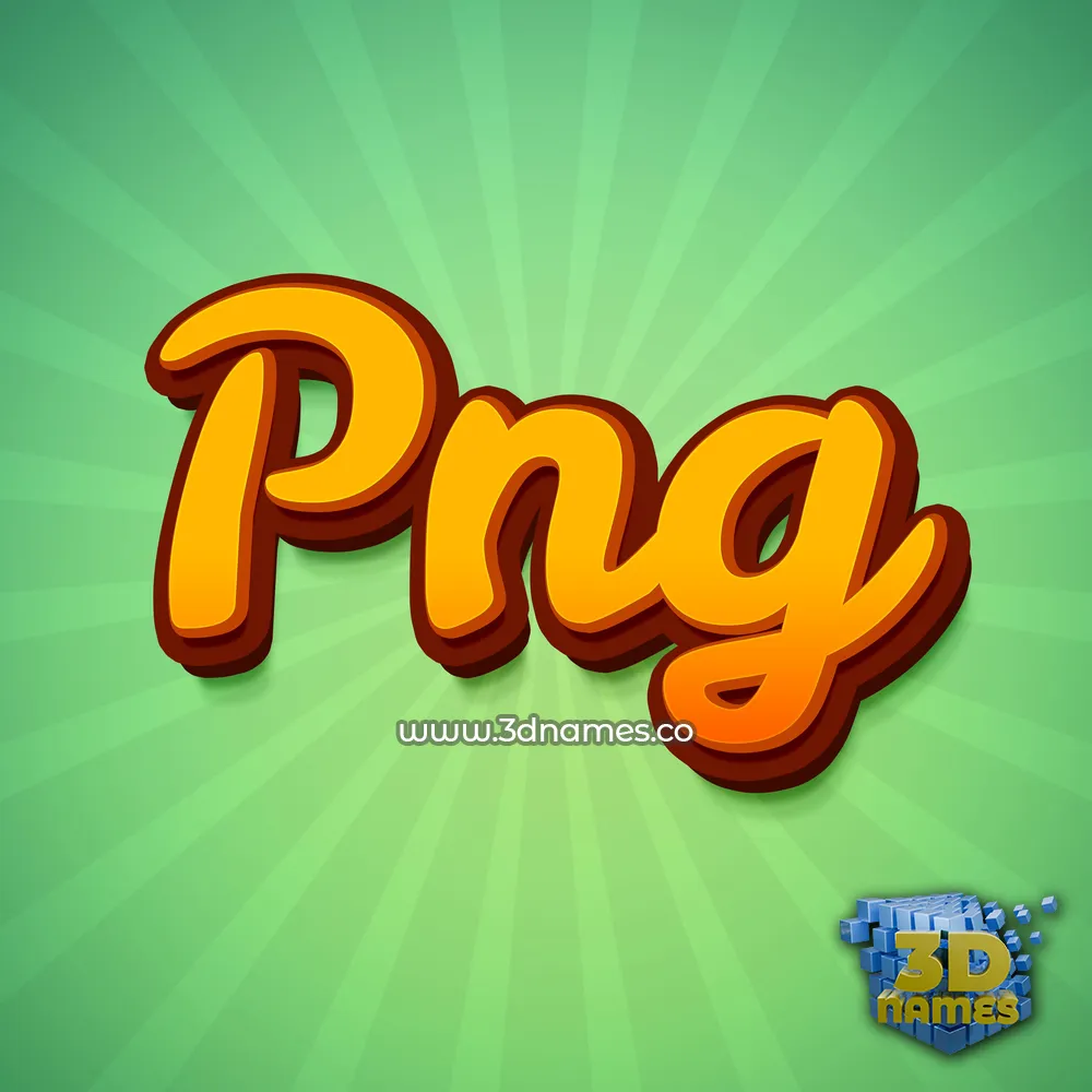 png in Green Rays style - 3D name wallpaper