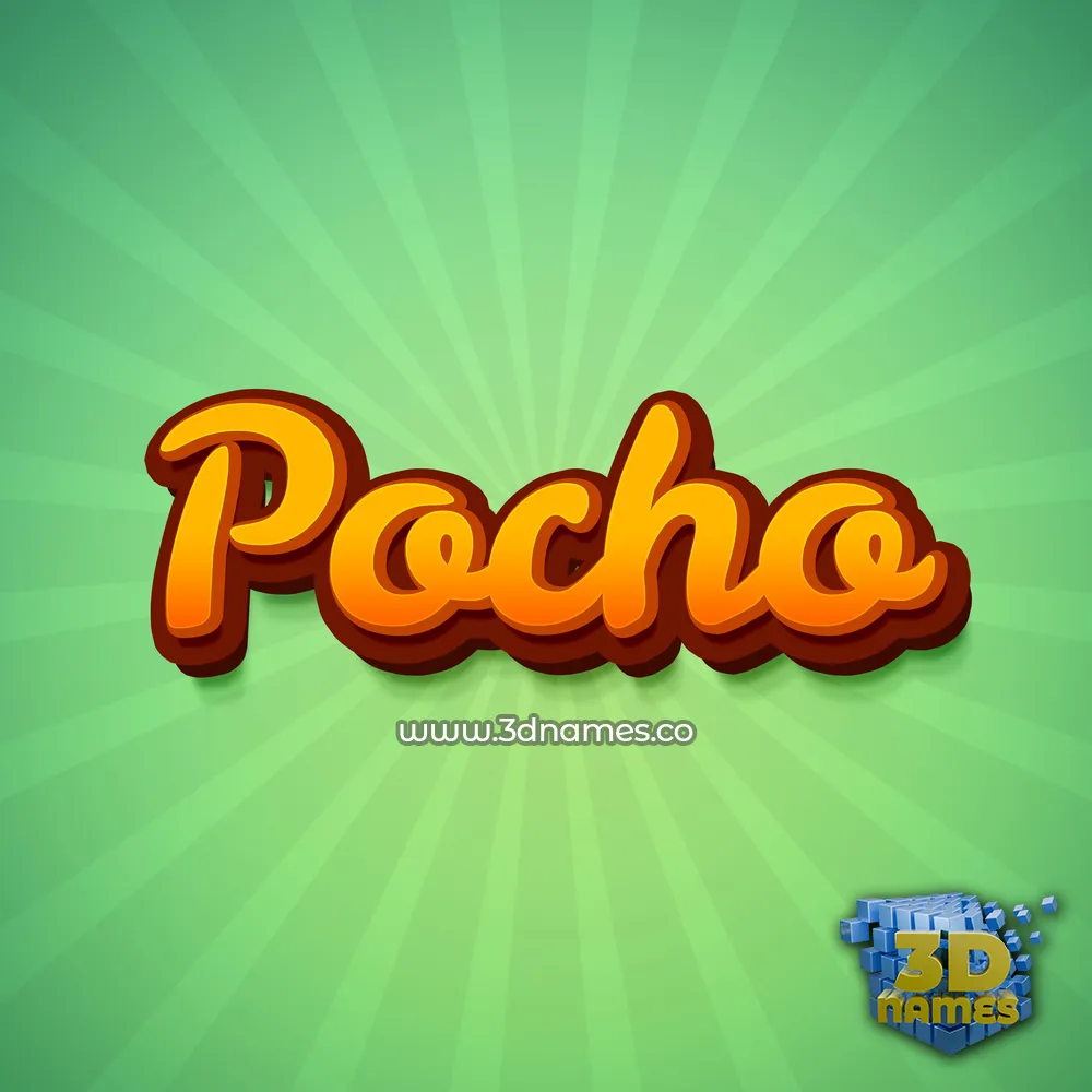 pocho in Green Rays style - 3D name wallpaper