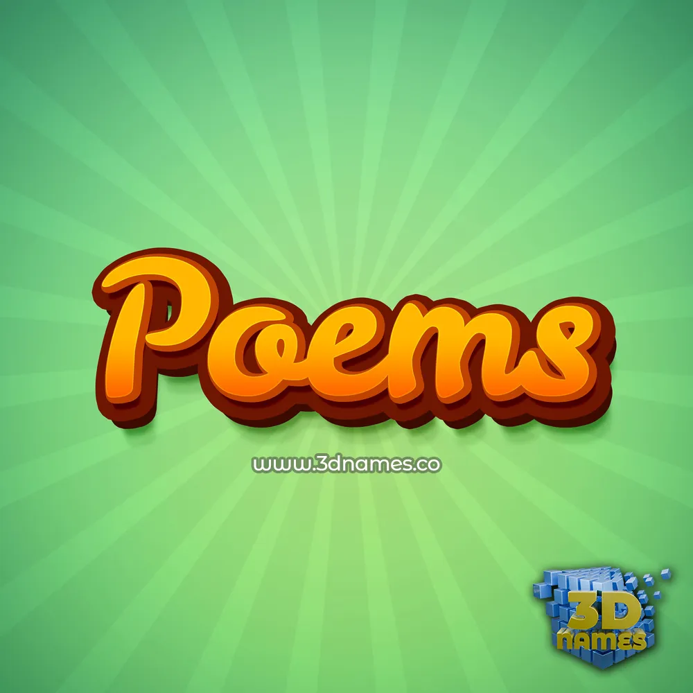 poems in Green Rays style - 3D name wallpaper