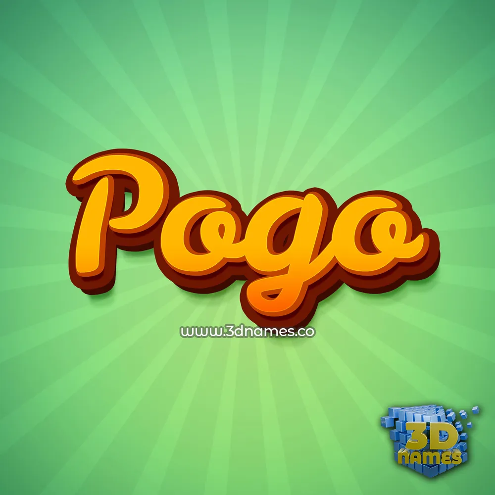 pogo in Green Rays style - 3D name wallpaper