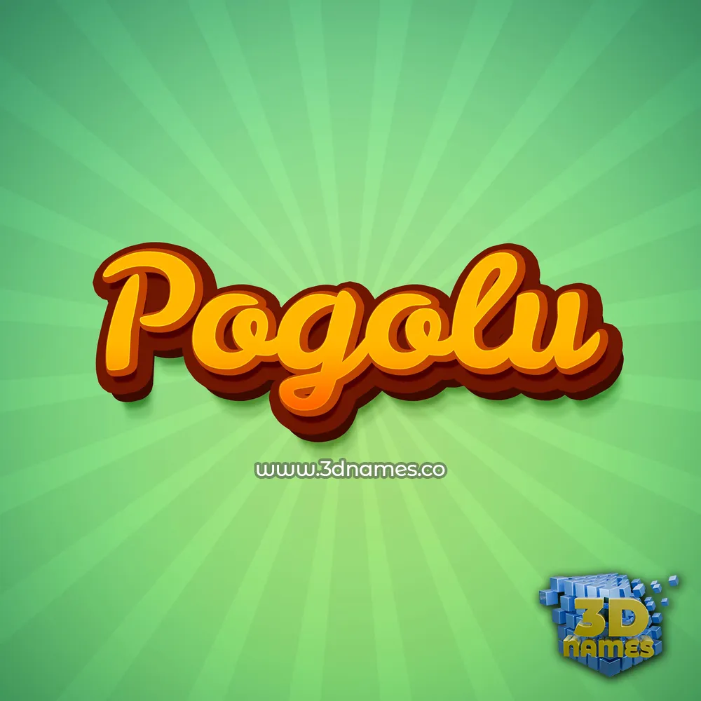 pogolu in Green Rays style - 3D name wallpaper