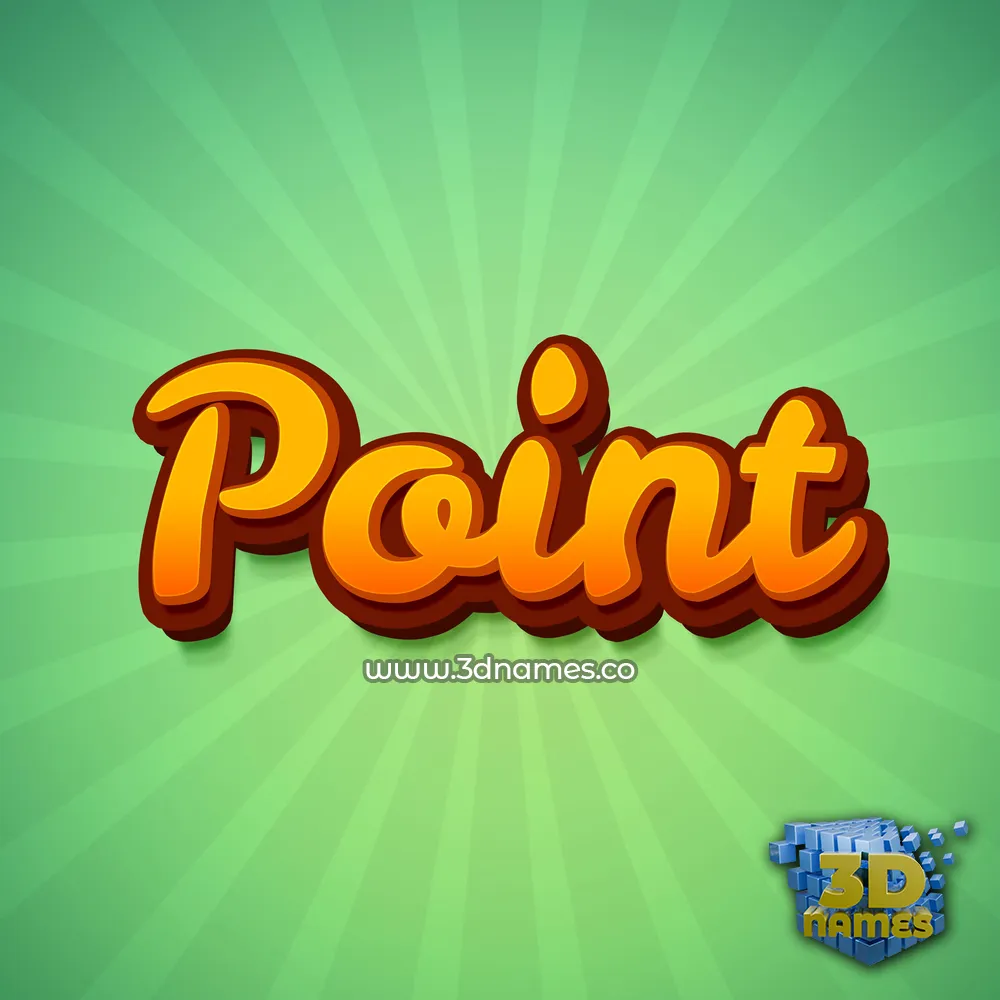 point in Green Rays style - 3D name wallpaper