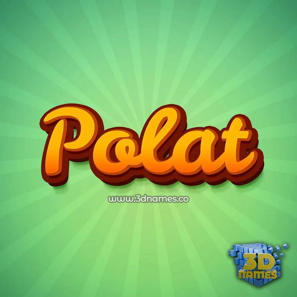 polat in Green Rays style - 3D name wallpaper