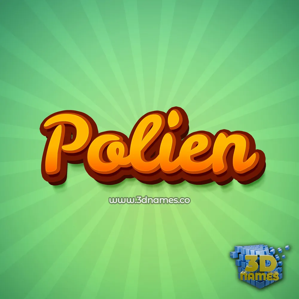 polien in Green Rays style - 3D name wallpaper