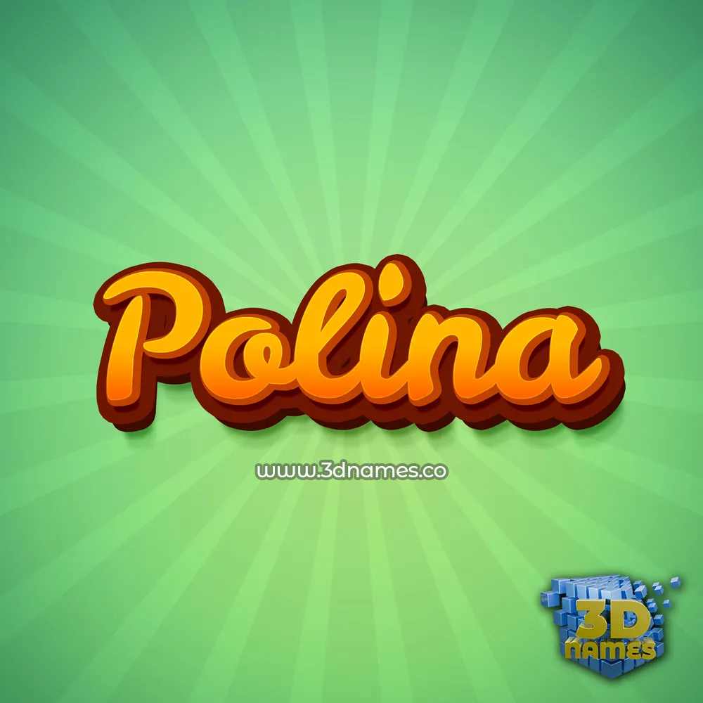 polina in Green Rays style - 3D name wallpaper