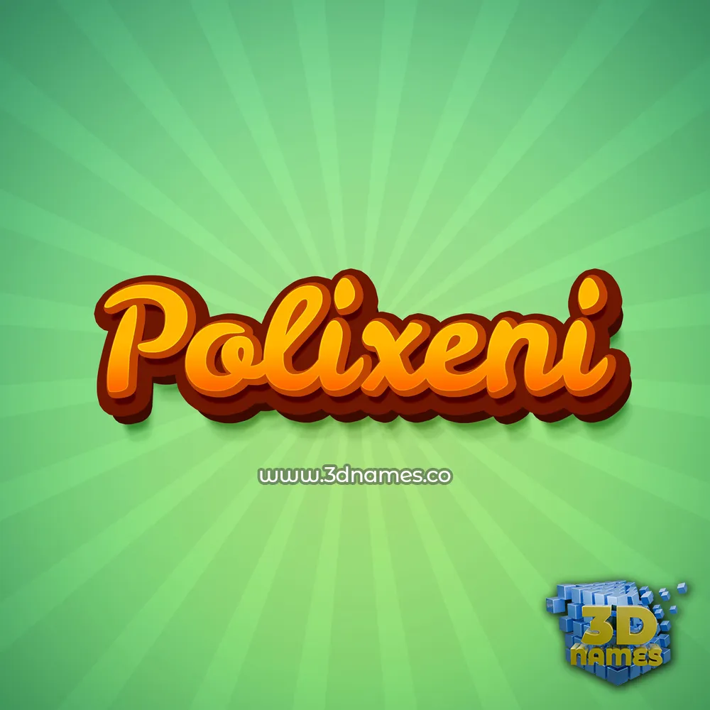 polixeni in Green Rays style - 3D name wallpaper