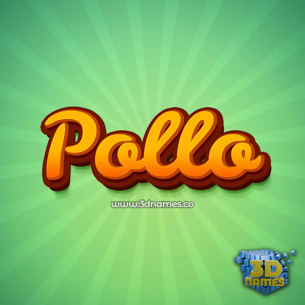 pollo in Green Rays style - 3D name wallpaper