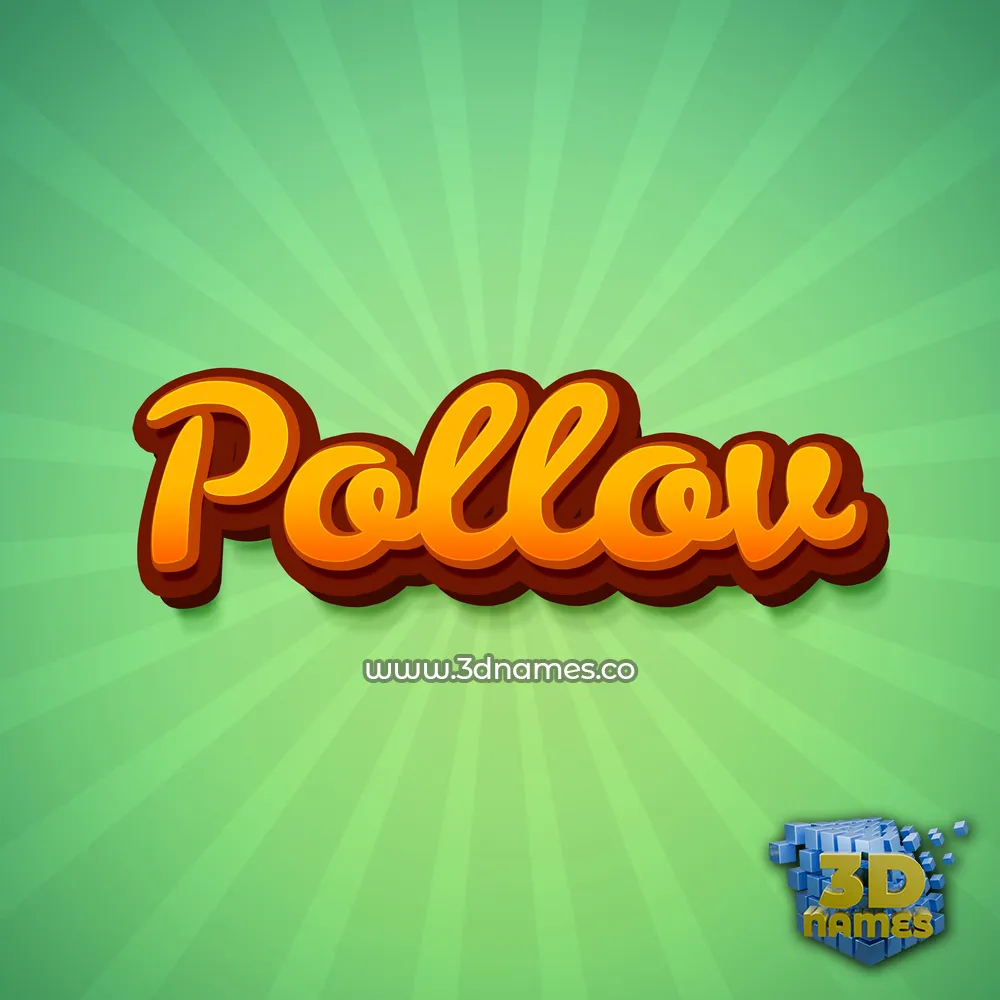 pollov in Green Rays style - 3D name wallpaper