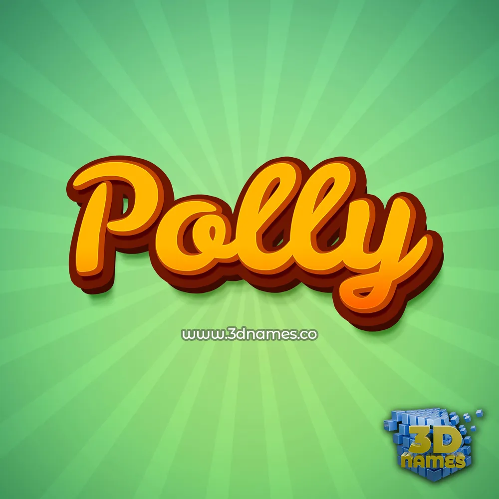 polly in Green Rays style - 3D name wallpaper