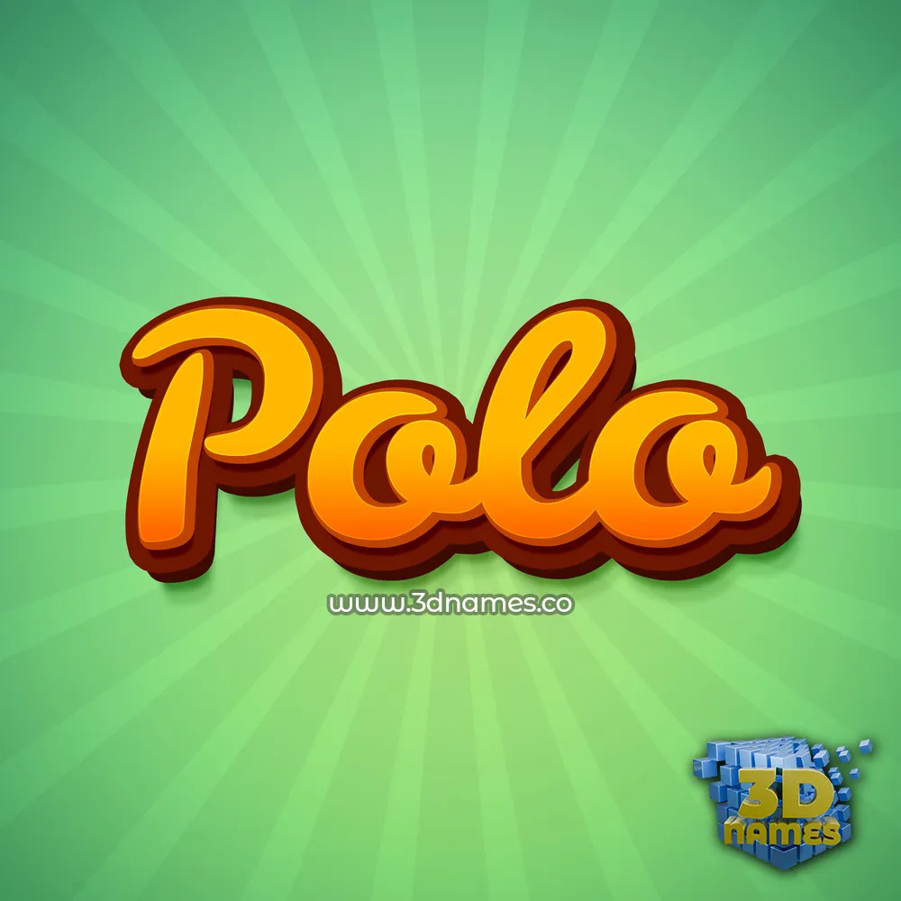 polo in Green Rays style - 3D name wallpaper