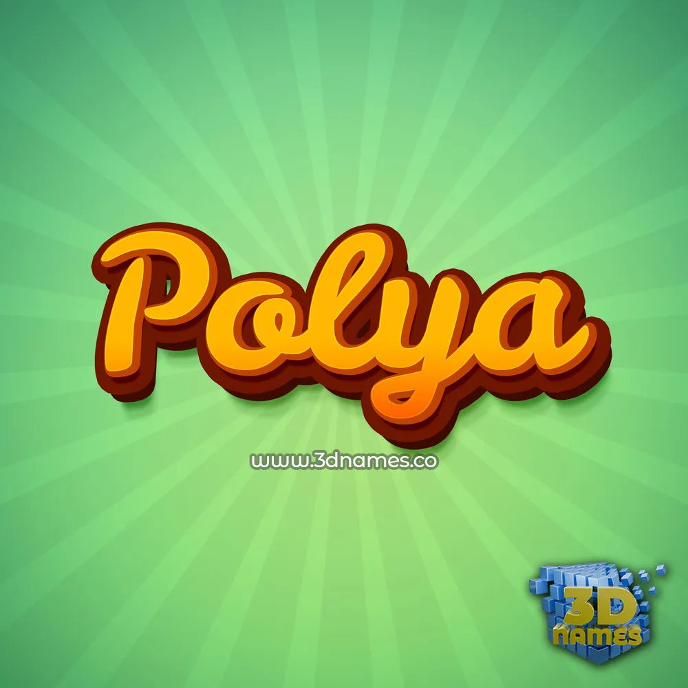 polya in Green Rays style - 3D name wallpaper