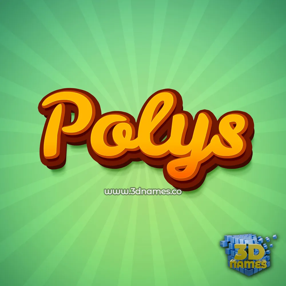 polys in Green Rays style - 3D name wallpaper