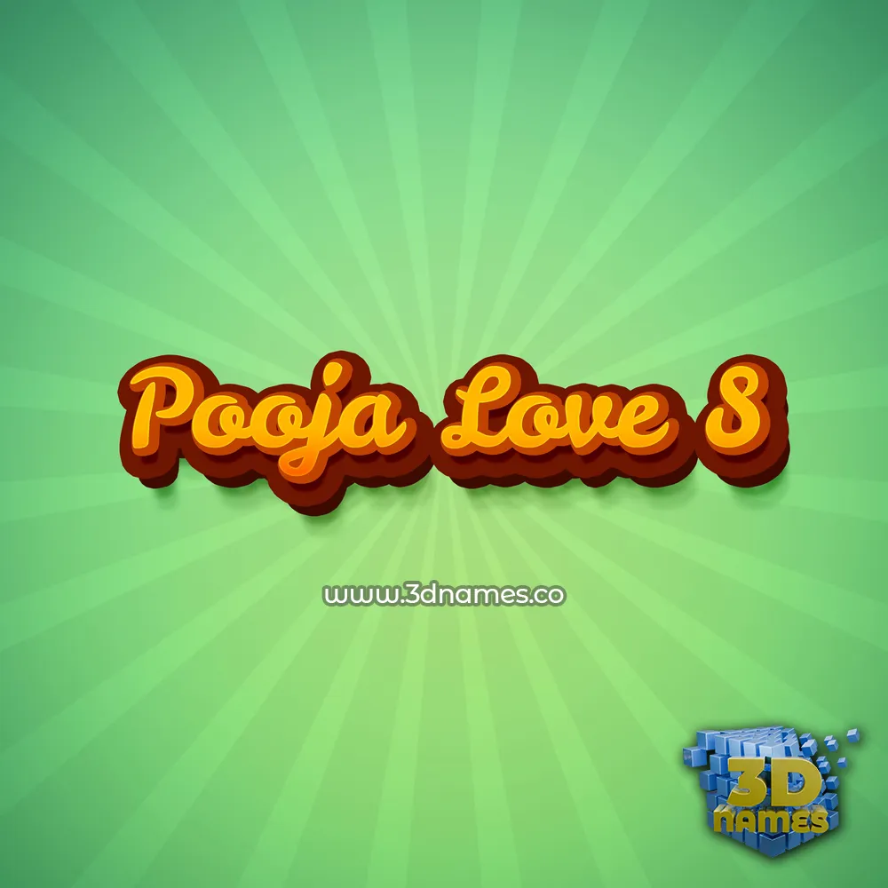 pooja love s in Green Rays style - 3D name wallpaper