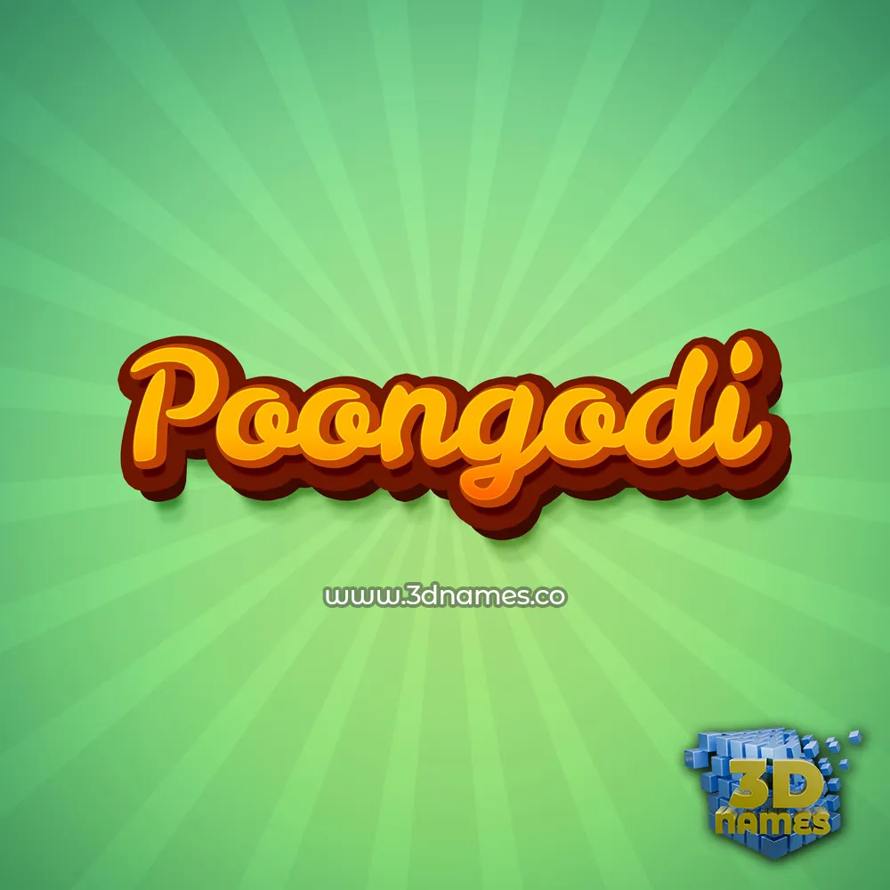 poongodi in Green Rays style - 3D name wallpaper
