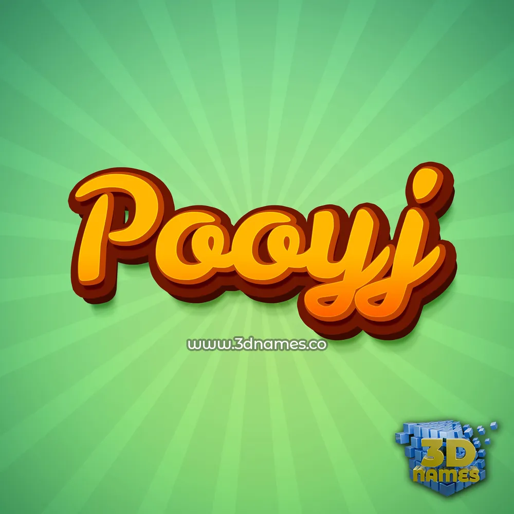 pooyj in Green Rays style - 3D name wallpaper