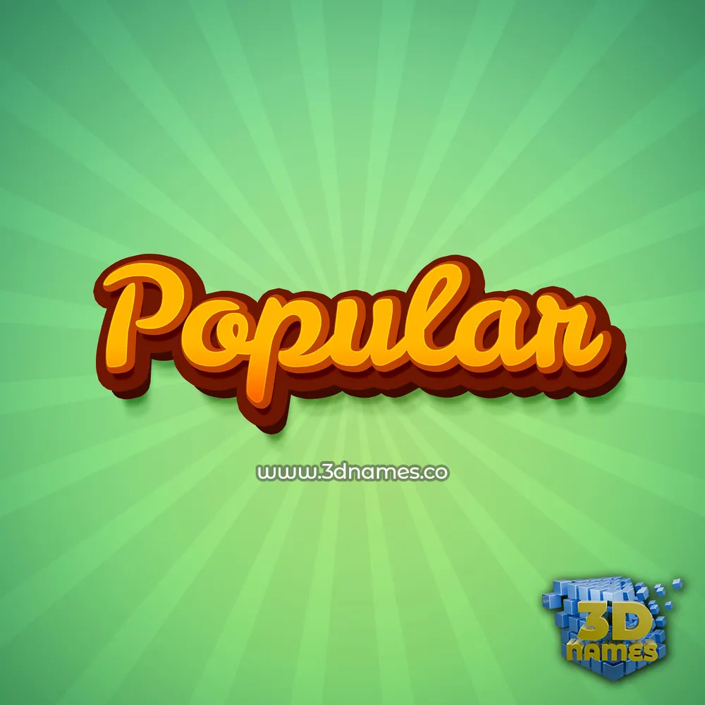 popular in Green Rays style - 3D name wallpaper