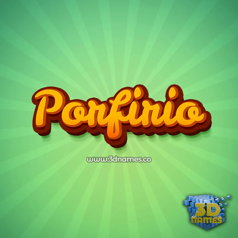 porfirio in Green Rays style - 3D name wallpaper