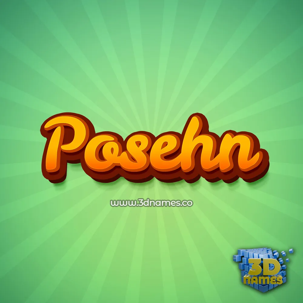posehn in Green Rays style - 3D name wallpaper