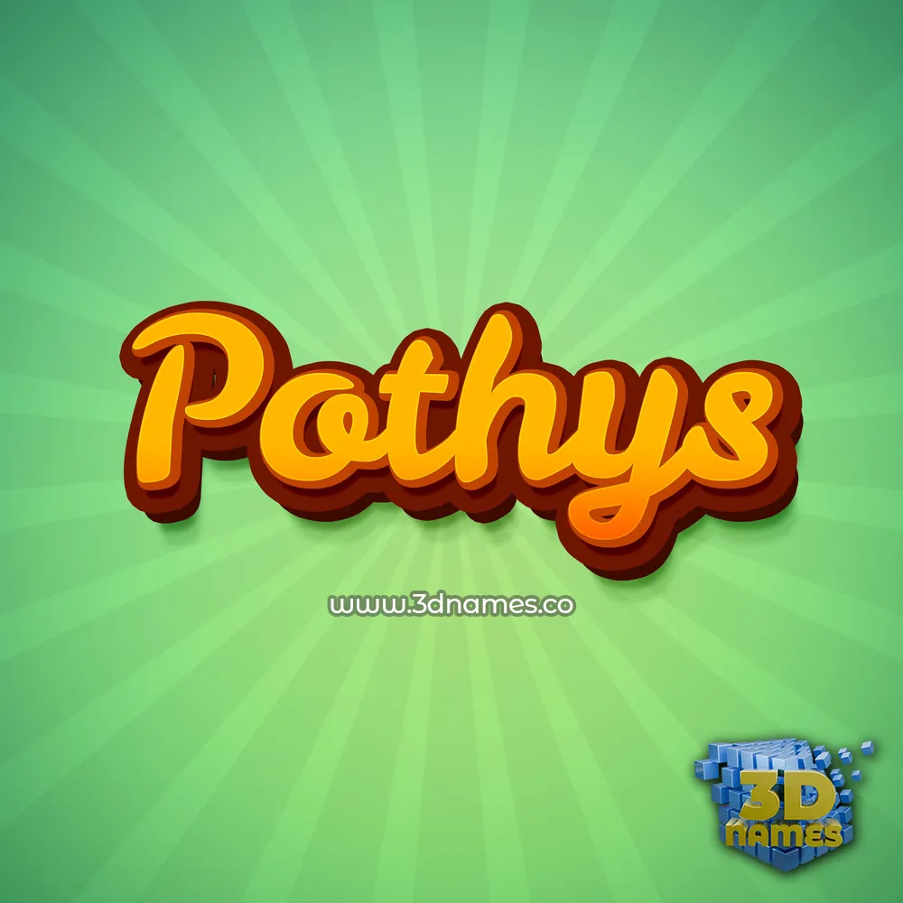 pothys in Green Rays style - 3D name wallpaper