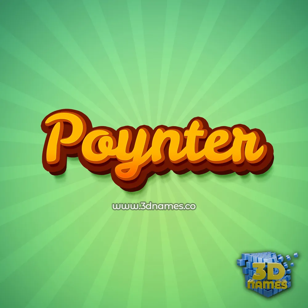 poynter in Green Rays style - 3D name wallpaper