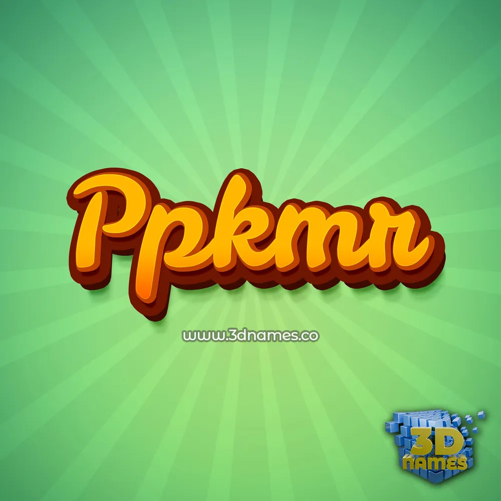 ppkmr in Green Rays style - 3D name wallpaper