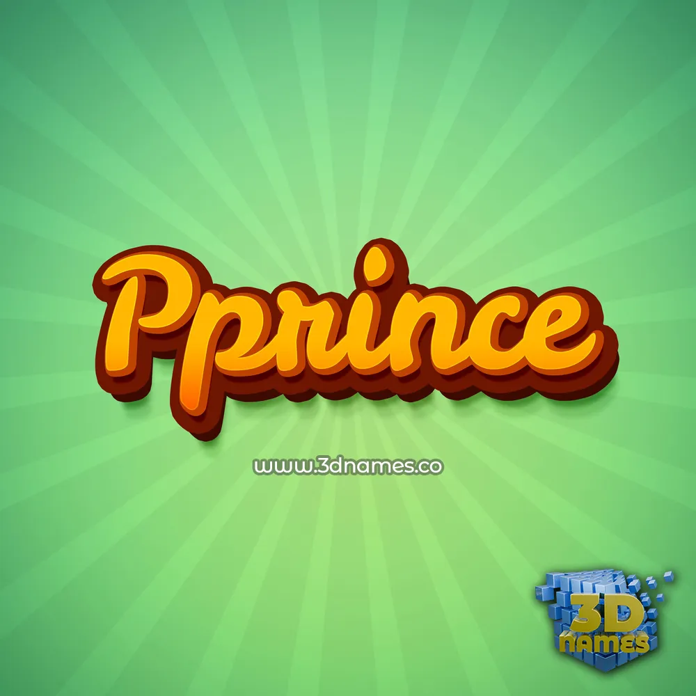 pprince in Green Rays style - 3D name wallpaper