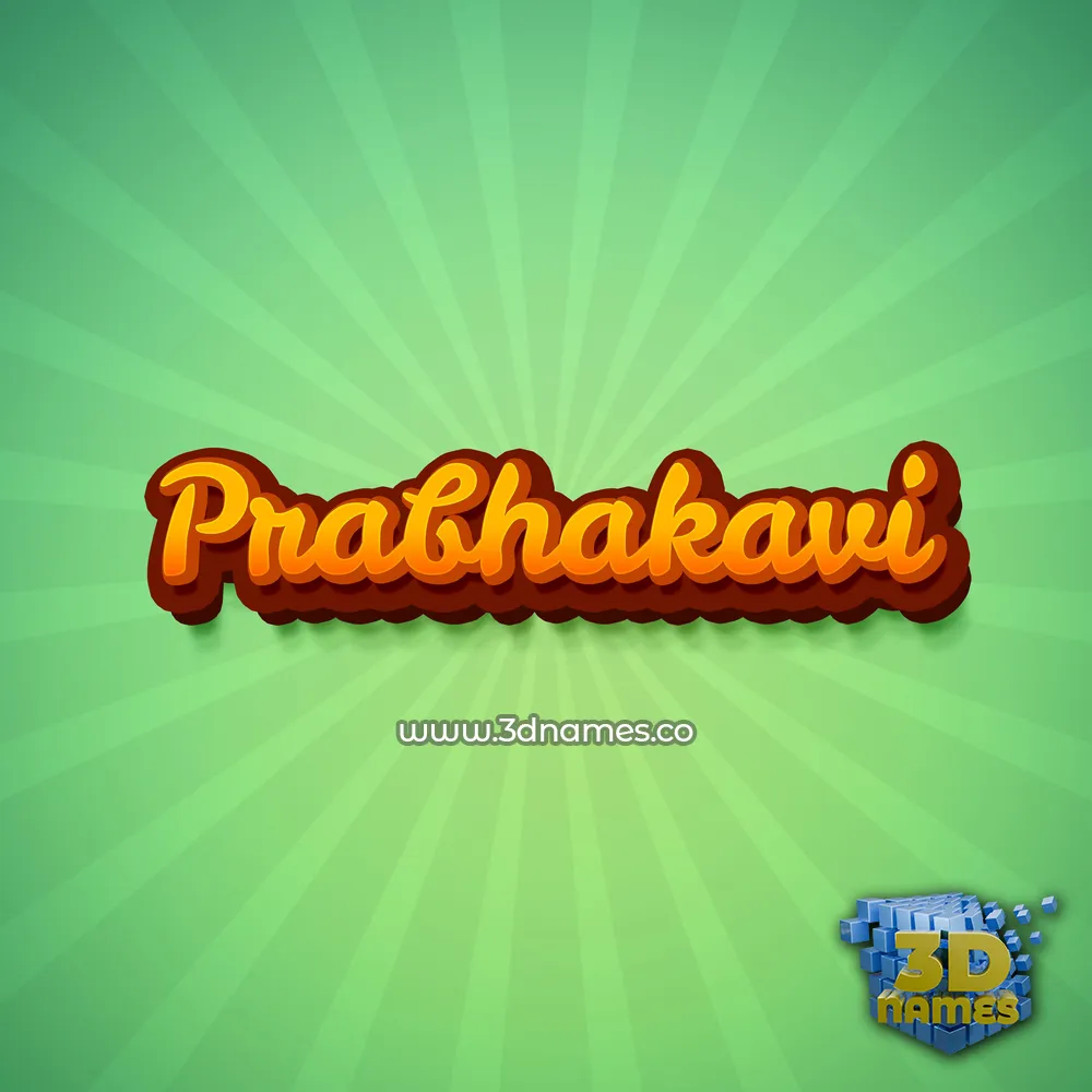 prabhakavi in Green Rays style - 3D name wallpaper