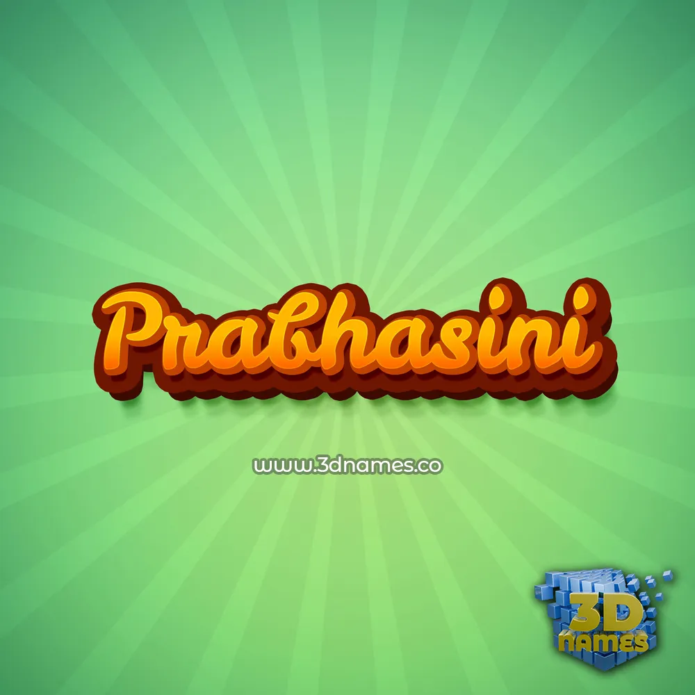 prabhasini in Green Rays style - 3D name wallpaper