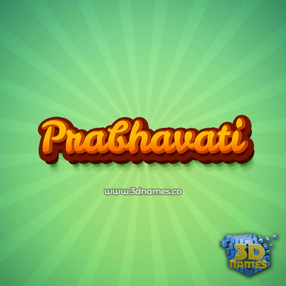 prabhavati in Green Rays style - 3D name wallpaper