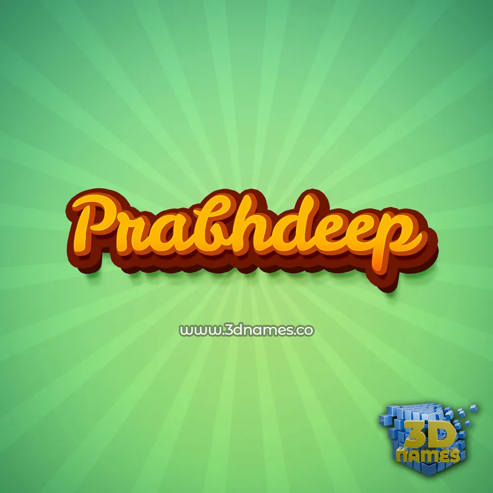 prabhdeep in Green Rays style - 3D name wallpaper