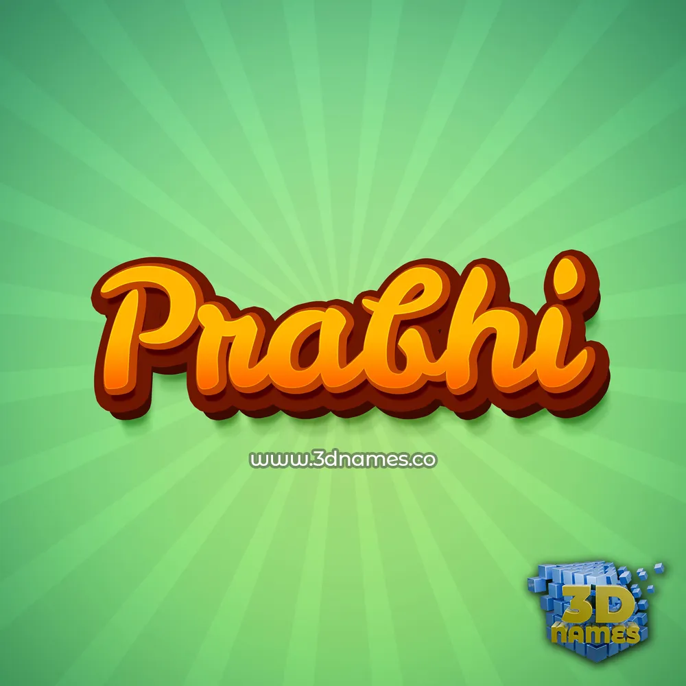 prabhi in Green Rays style - 3D name wallpaper