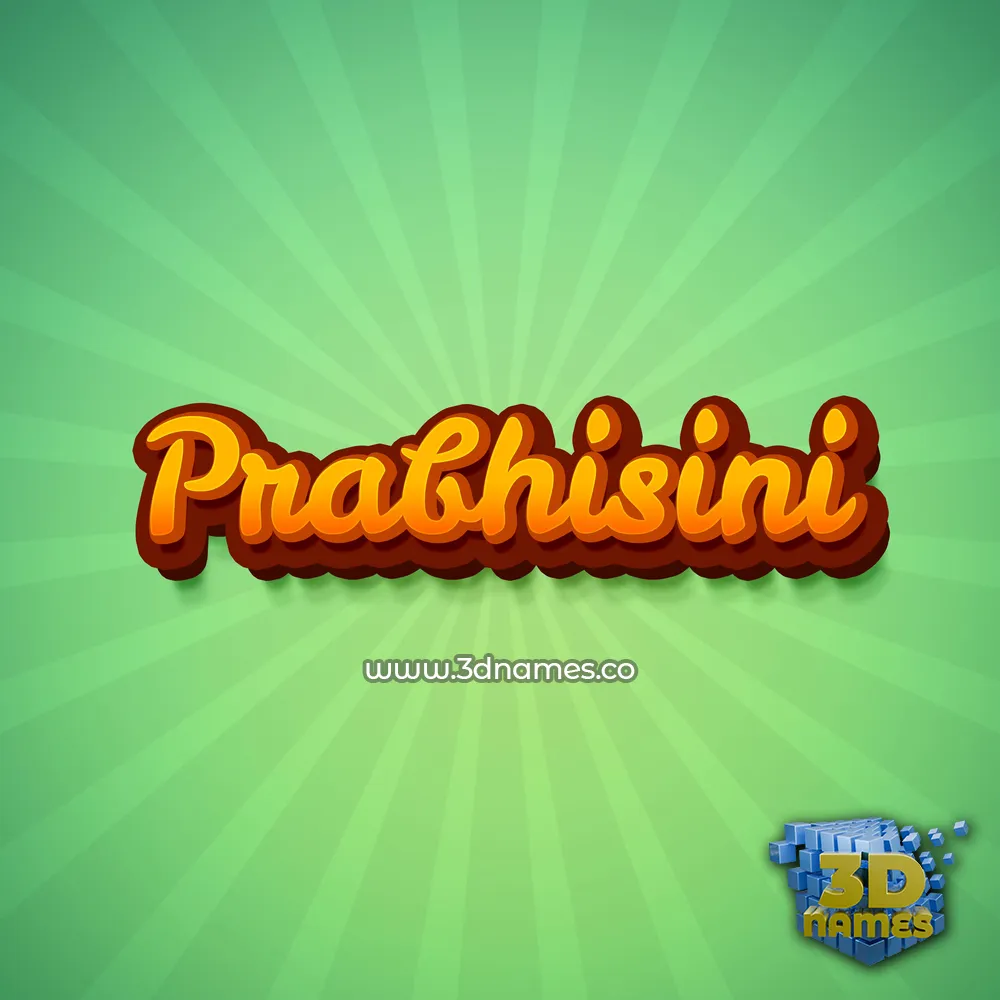 prabhisini in Green Rays style - 3D name wallpaper