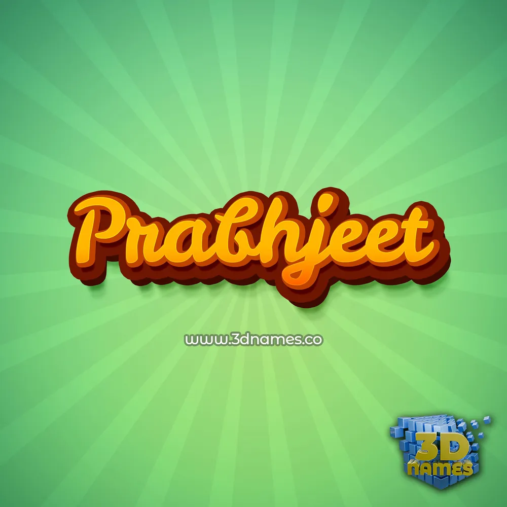 prabhjeet in Green Rays style - 3D name wallpaper