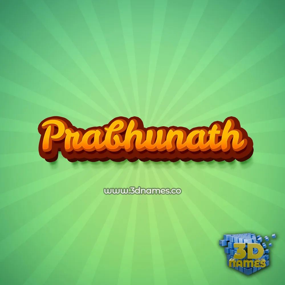 prabhunath in Green Rays style - 3D name wallpaper