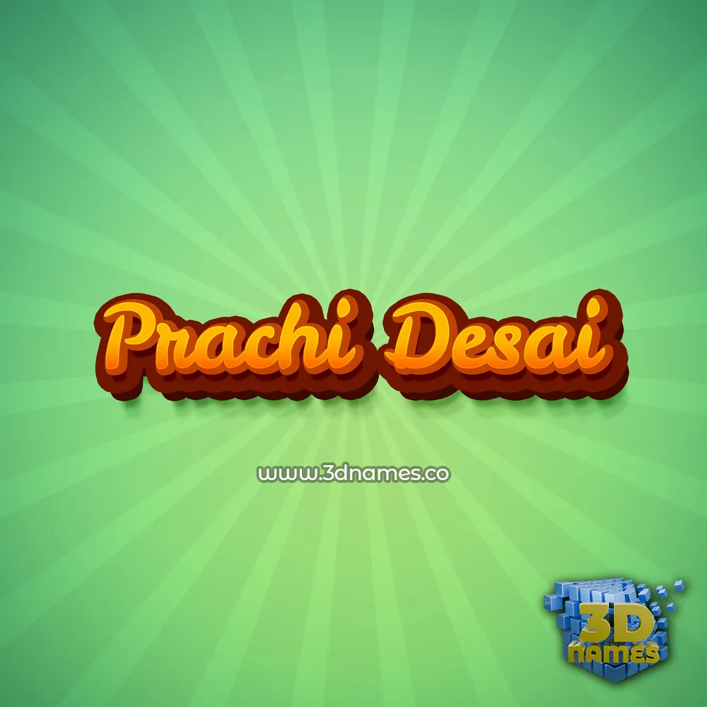 prachi desai in Green Rays style - 3D name wallpaper
