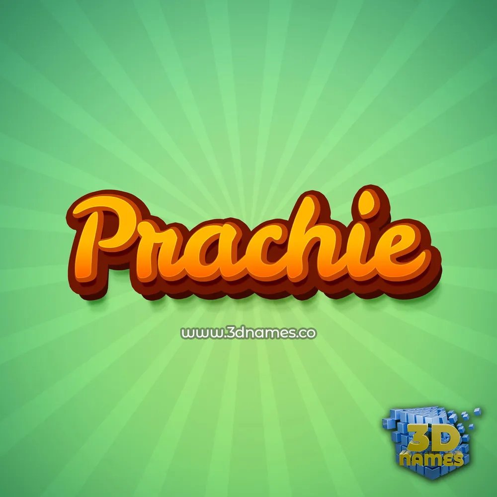 prachie in Green Rays style - 3D name wallpaper