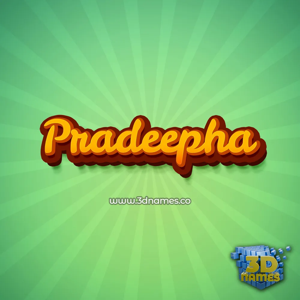 pradeepha in Green Rays style - 3D name wallpaper